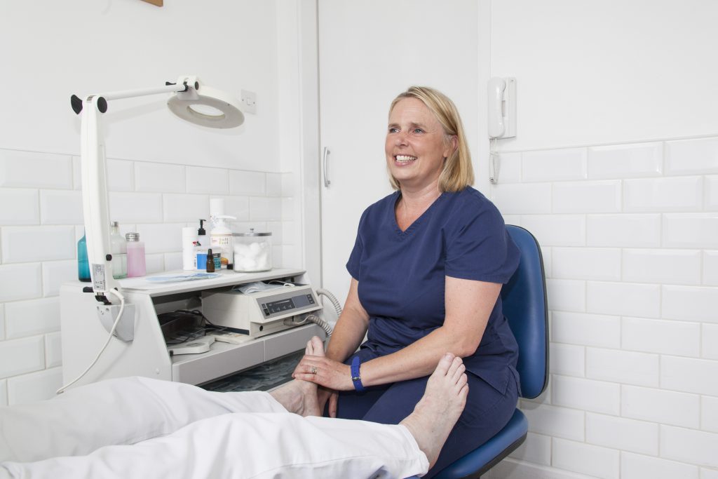 Victoria Wilson at work at Beauchamp Foot Care Beauchamp Foot Care