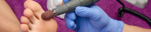 exfoliating foot with care at Beauchump Foot Care